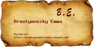 Brestyenszky Emma névjegykártya