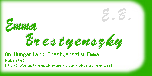 emma brestyenszky business card